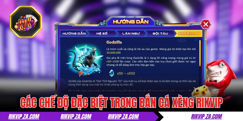 Bắn Cá Xèng RIKVIP - Siêu Phẩm Đại Chiến Thái Bình Dương 3 Các chế độ đặc biệt trong bắn cá xèng RIKVIP